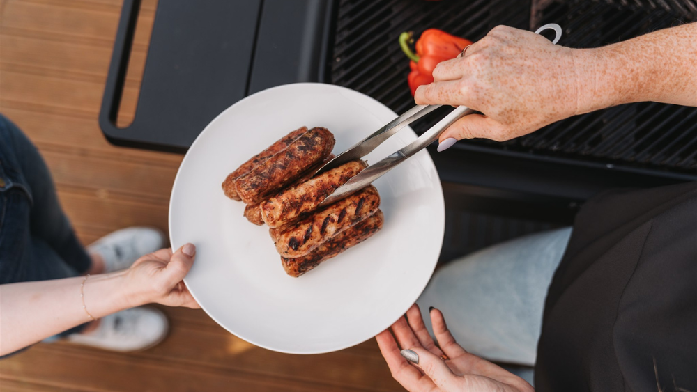 Summer sausage sizzle.
