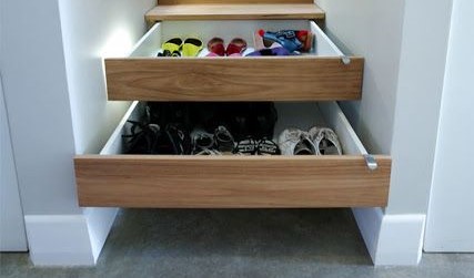 drawers in stairs